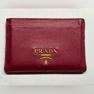 Vintage Prada card holder red/purple color